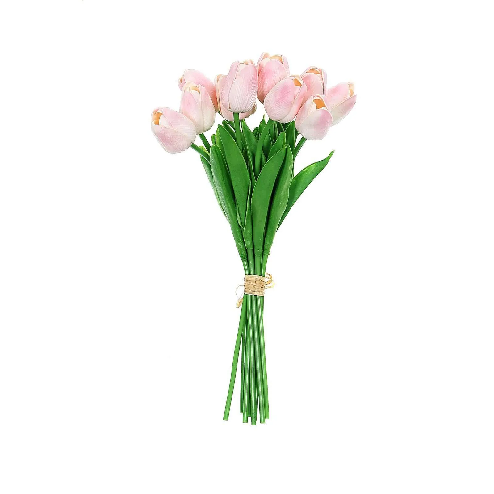 10 Stems 13" Blush Artificial Foam Tulip Flower Bouquets