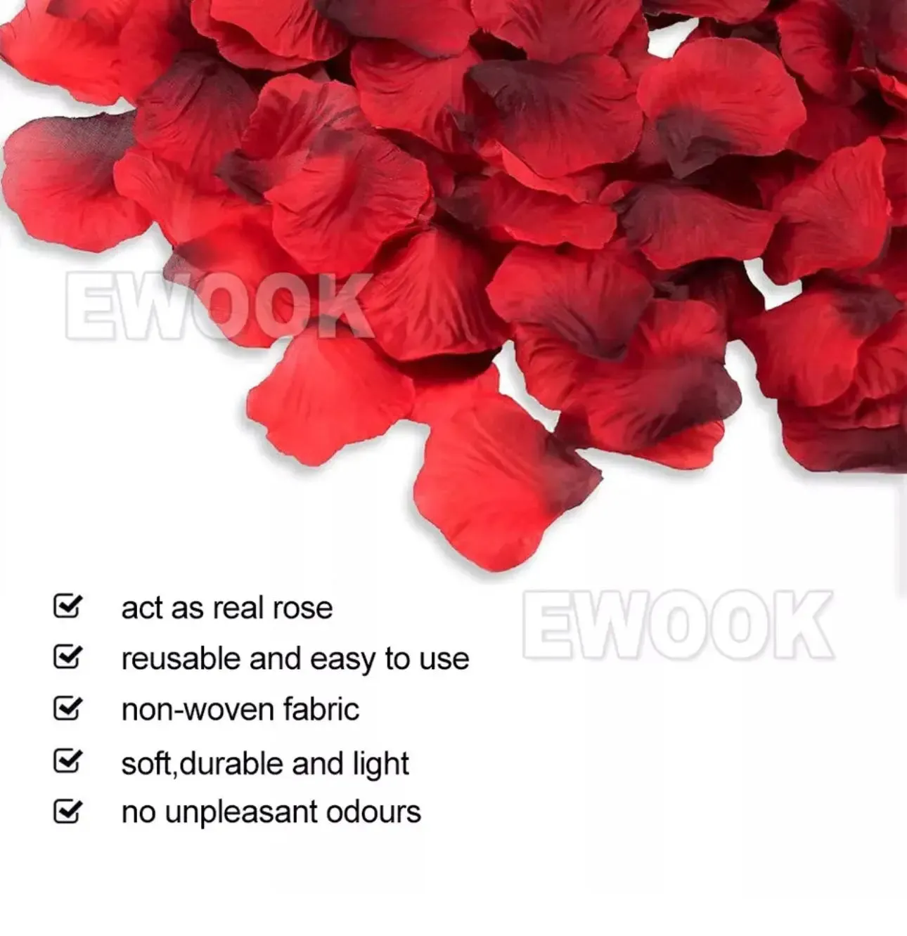 100 Pcs/Pack Artificial Flower Rose Petals for Wedding Valentine's Day Decor