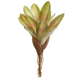 10" Artificial Bromeliad Plant Flower Bush -2 Tone Green (pack of 12)