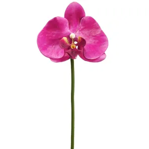 10" Silk Phalaenopsis Orchid Flower Stem Pick -2 Tone Orchid (pack of 12)