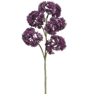 12" Sedum Artificial Flower Stem -Dark Purple (pack of 12)