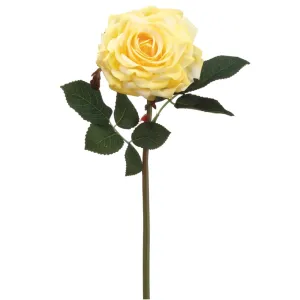 12" Silk Real Touch Rose Flower Spray -Yellow (pack of 24)