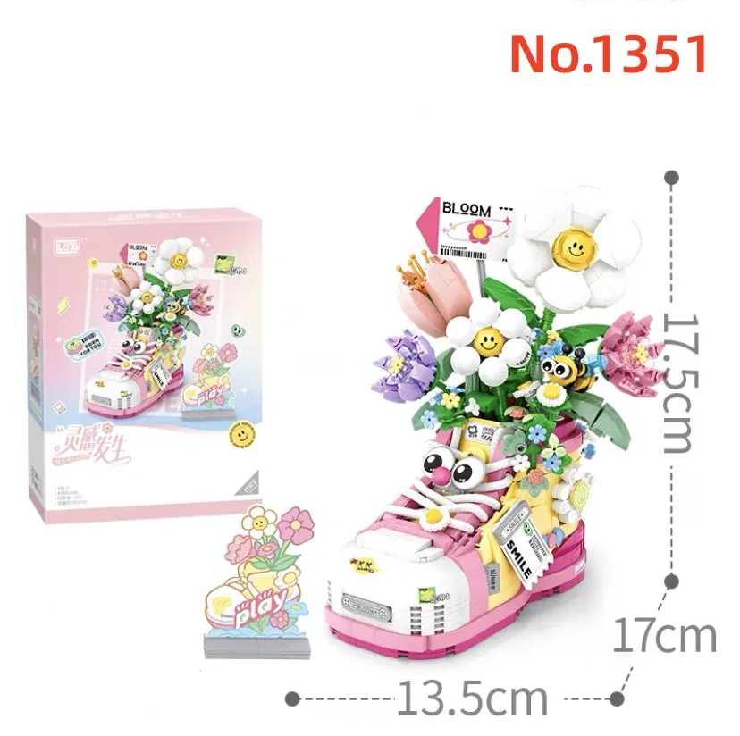 1351 LOZ RED SHOES FLOWERS 998PCS