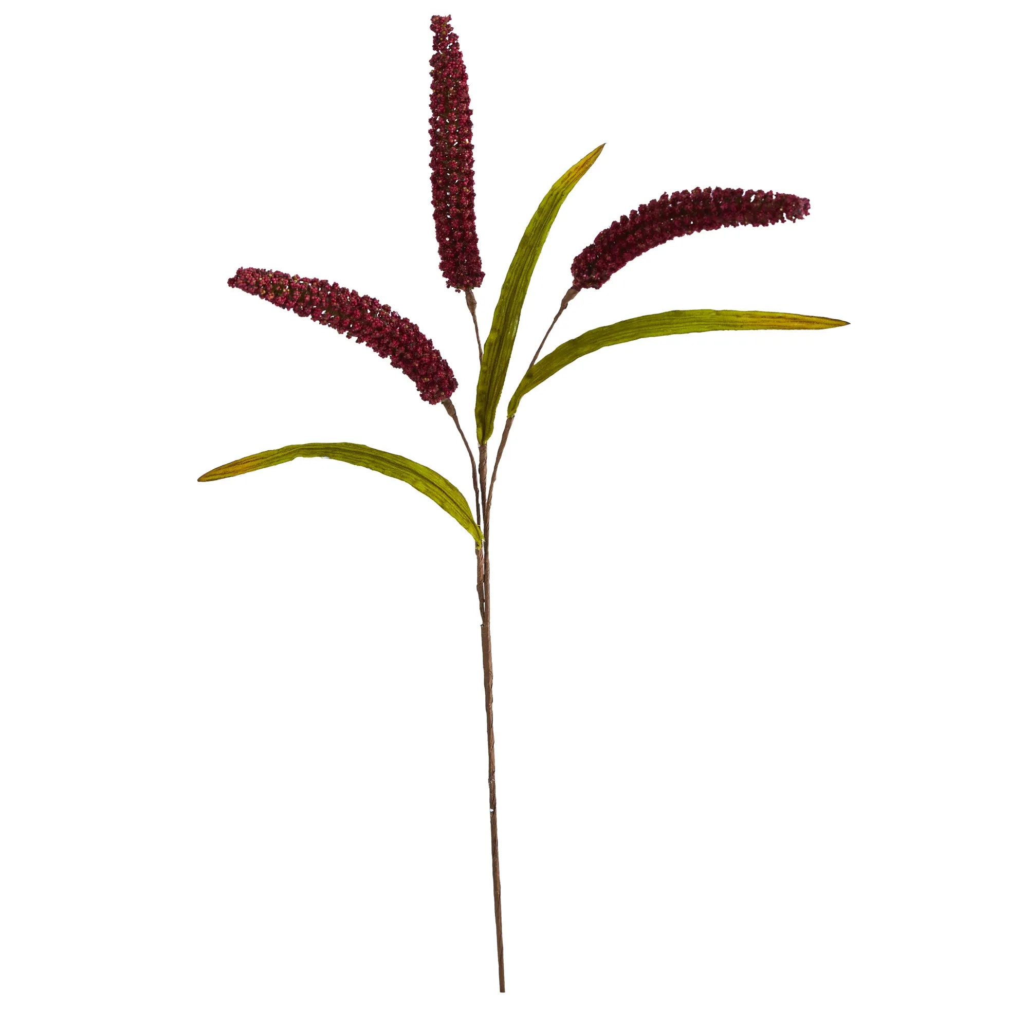 30" Artificial Sorghum Harvest Flower (Set of 12) - Low Maintenance, Life-Like & Vibrant Silk Flowers For Busy People.