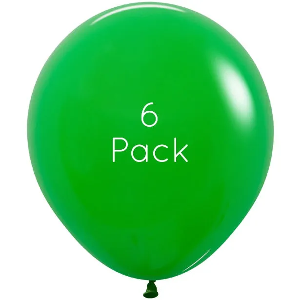 45cm Shamrock Green Giant Balloons - 6 Pkt