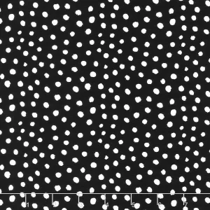 Advice from a Sunflower - Dots Patterns Black Yardage