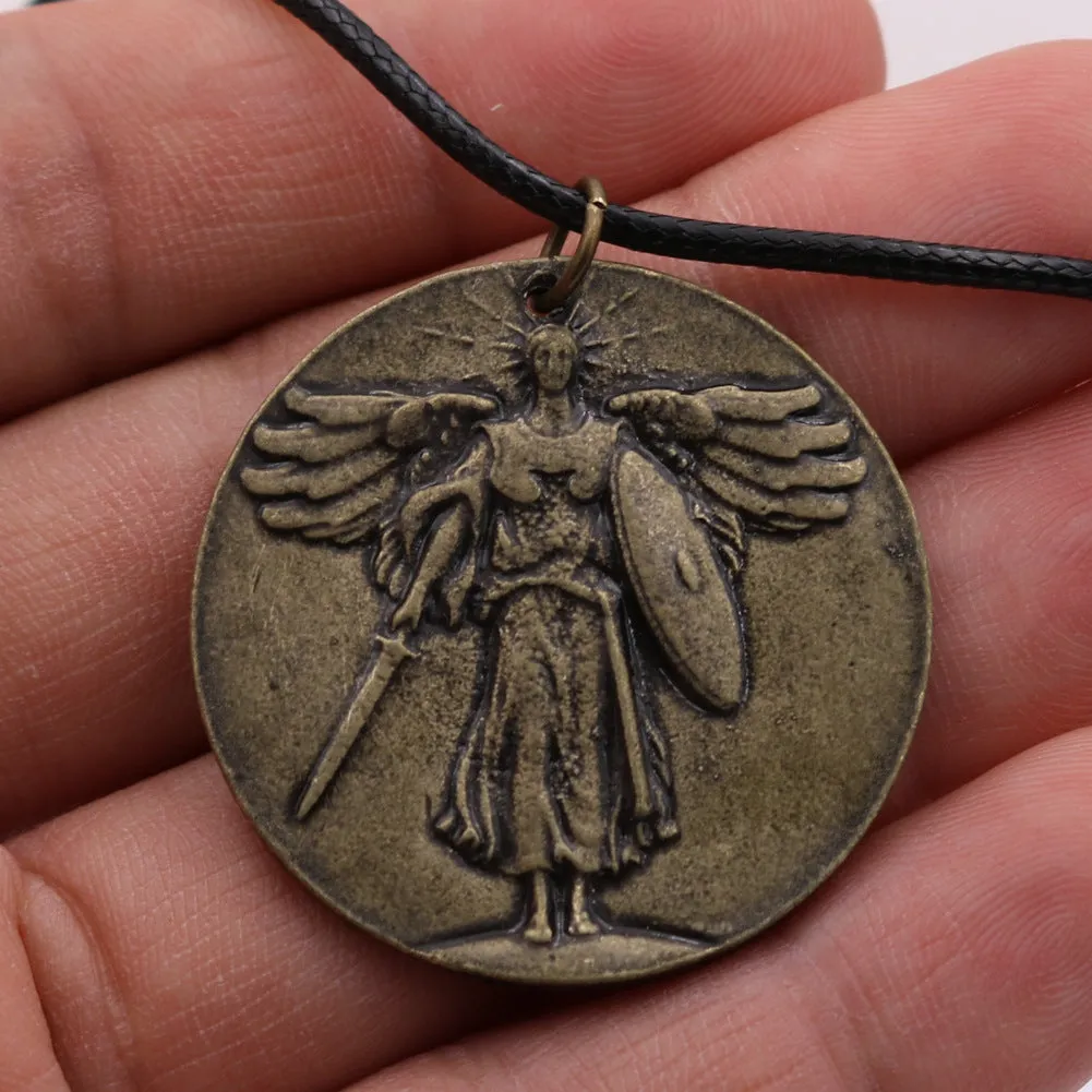 Archangel Pendant Necklace - Premium Metal Jewelry for Men by Planderful