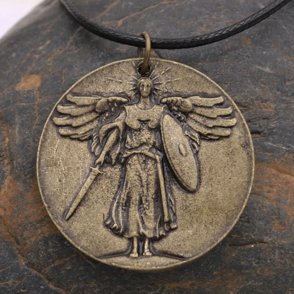 Archangel Pendant Necklace - Premium Metal Jewelry for Men by Planderful