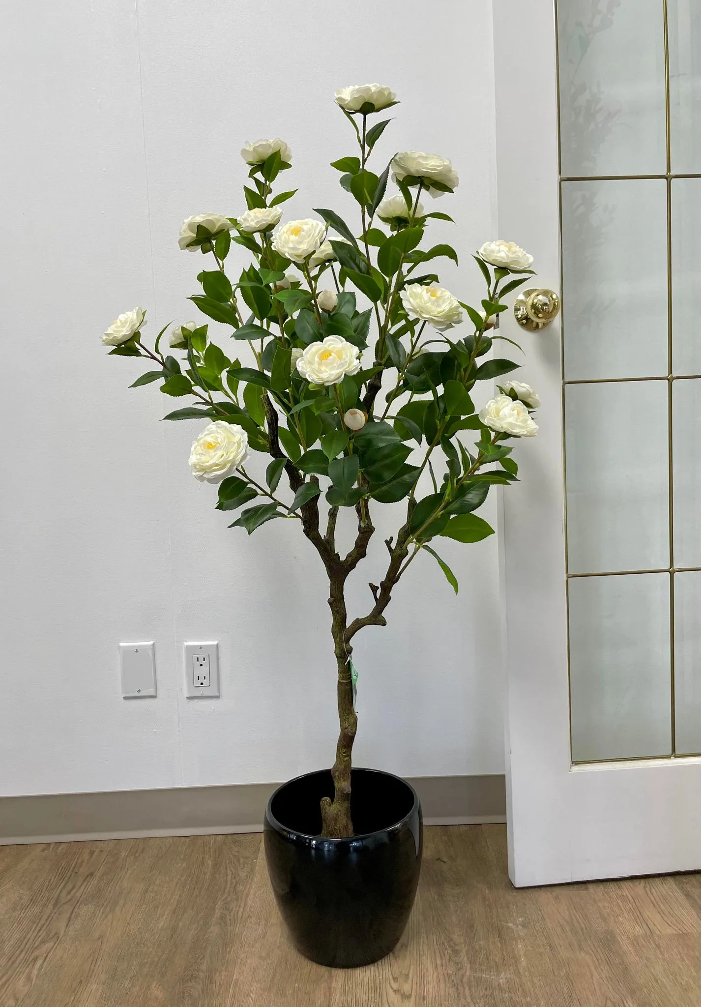 Artificial Camellia flower tree - 4'