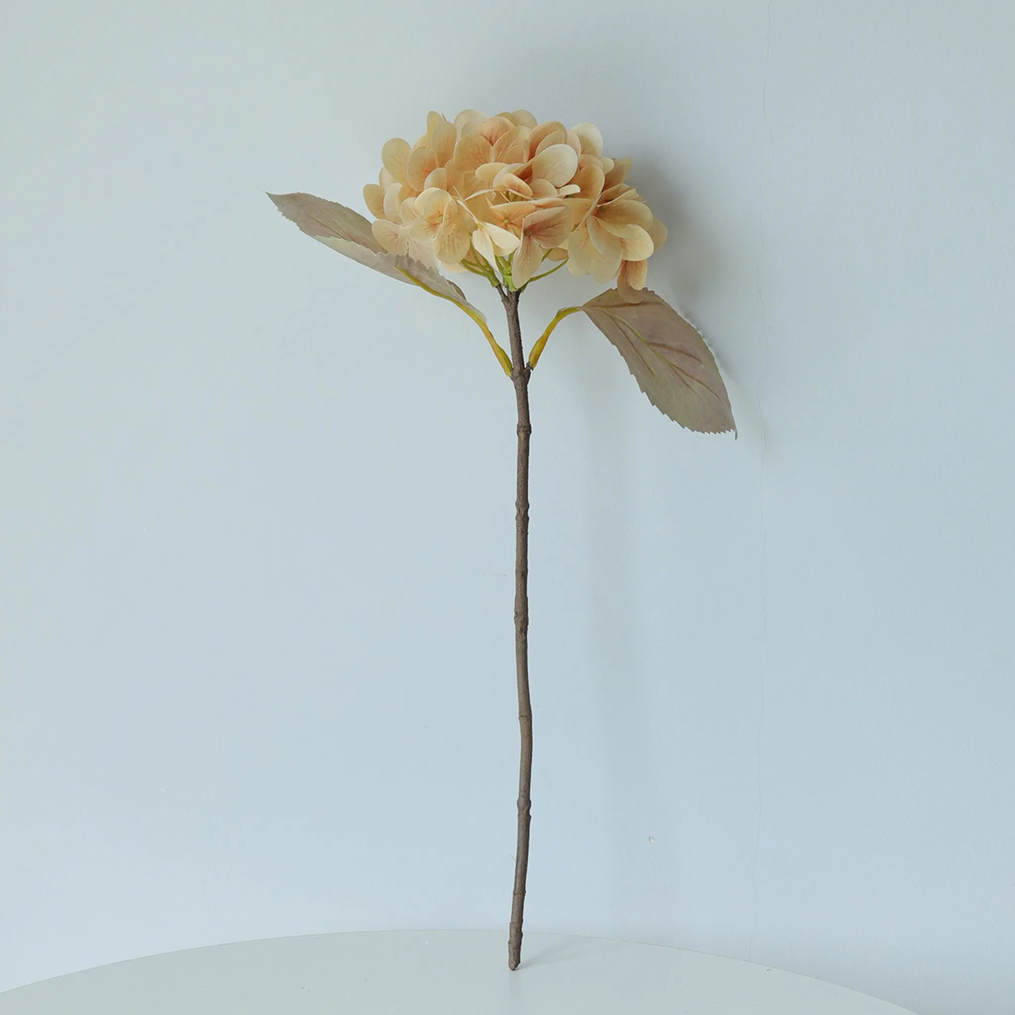 Artificial Flowers Tan Silk Hydrangea Fake Floral