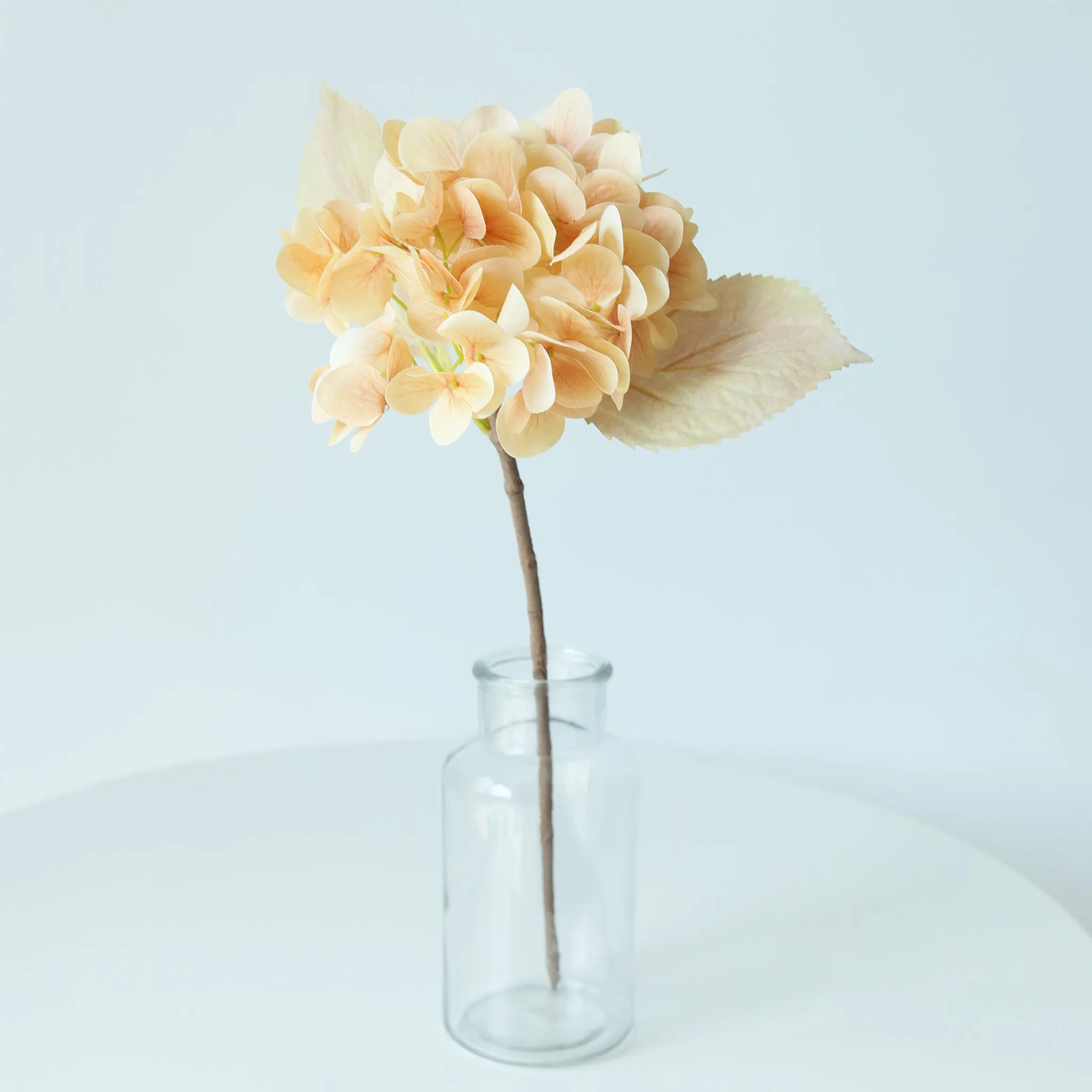 Artificial Flowers Tan Silk Hydrangea Fake Floral