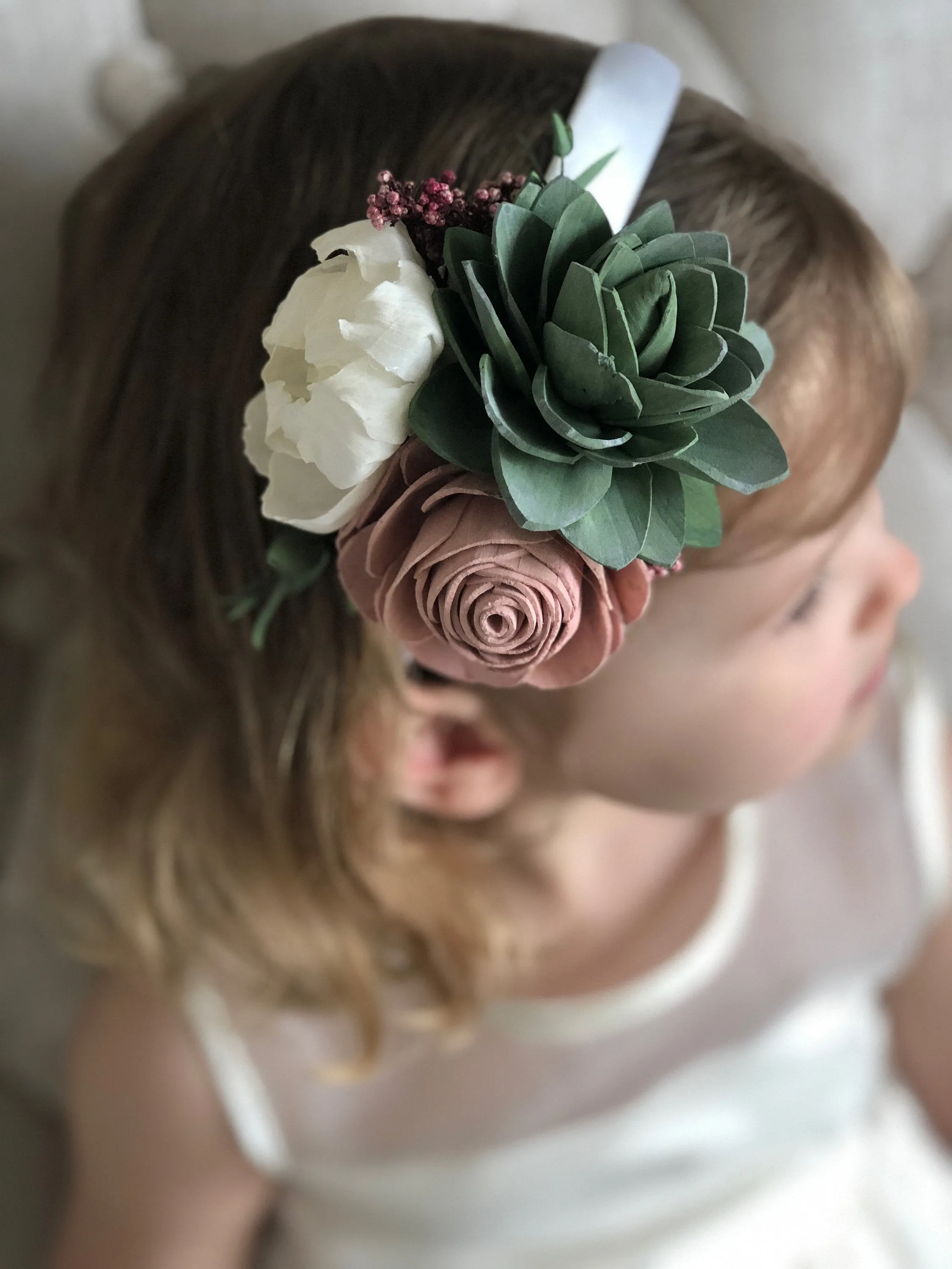 Berry Succulent Floral Headband