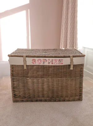 Bespoke Baskets Large Personalised Letters Toy Box in Betsy Floral