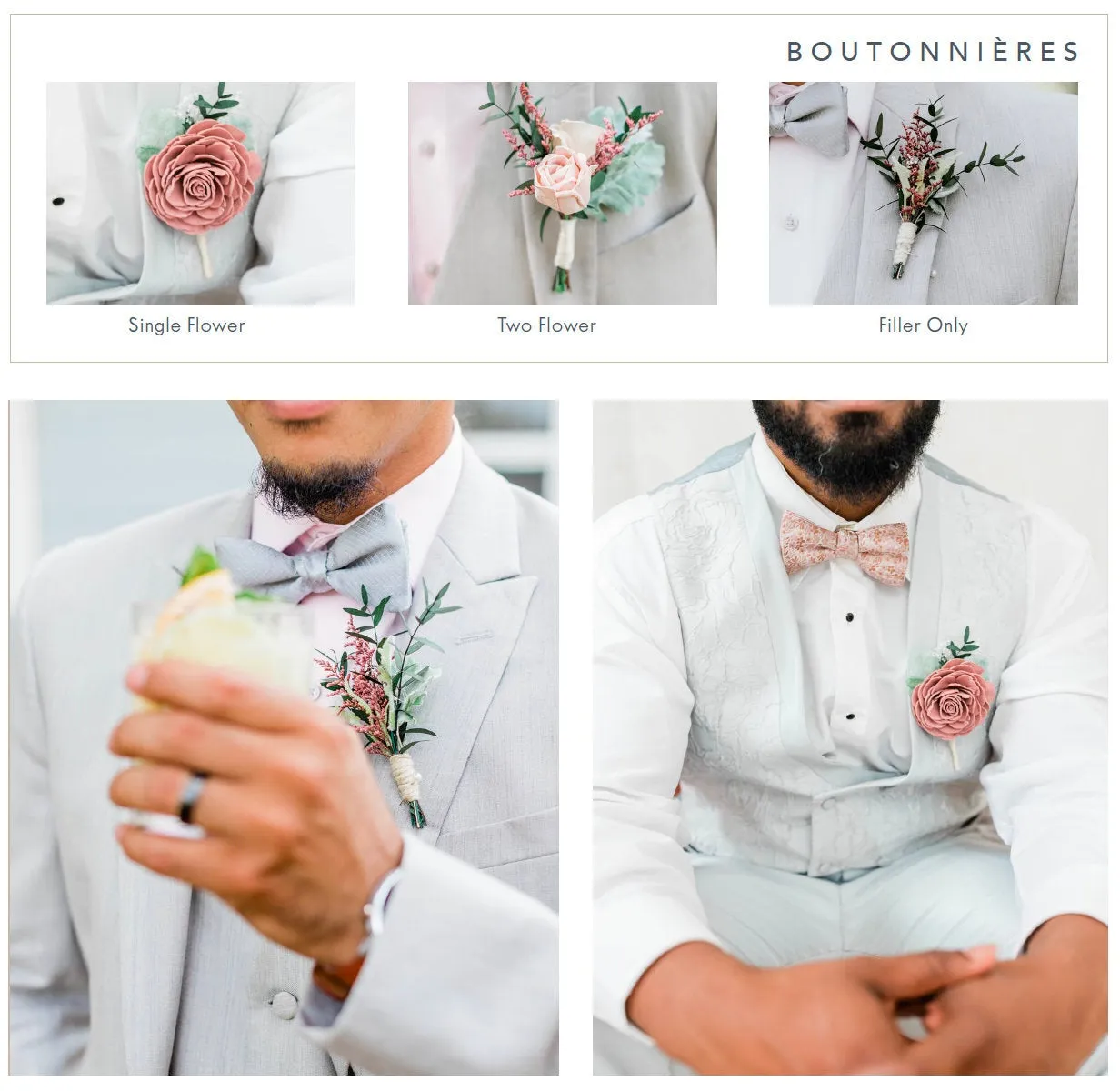 Blushing Rose Boutonniere