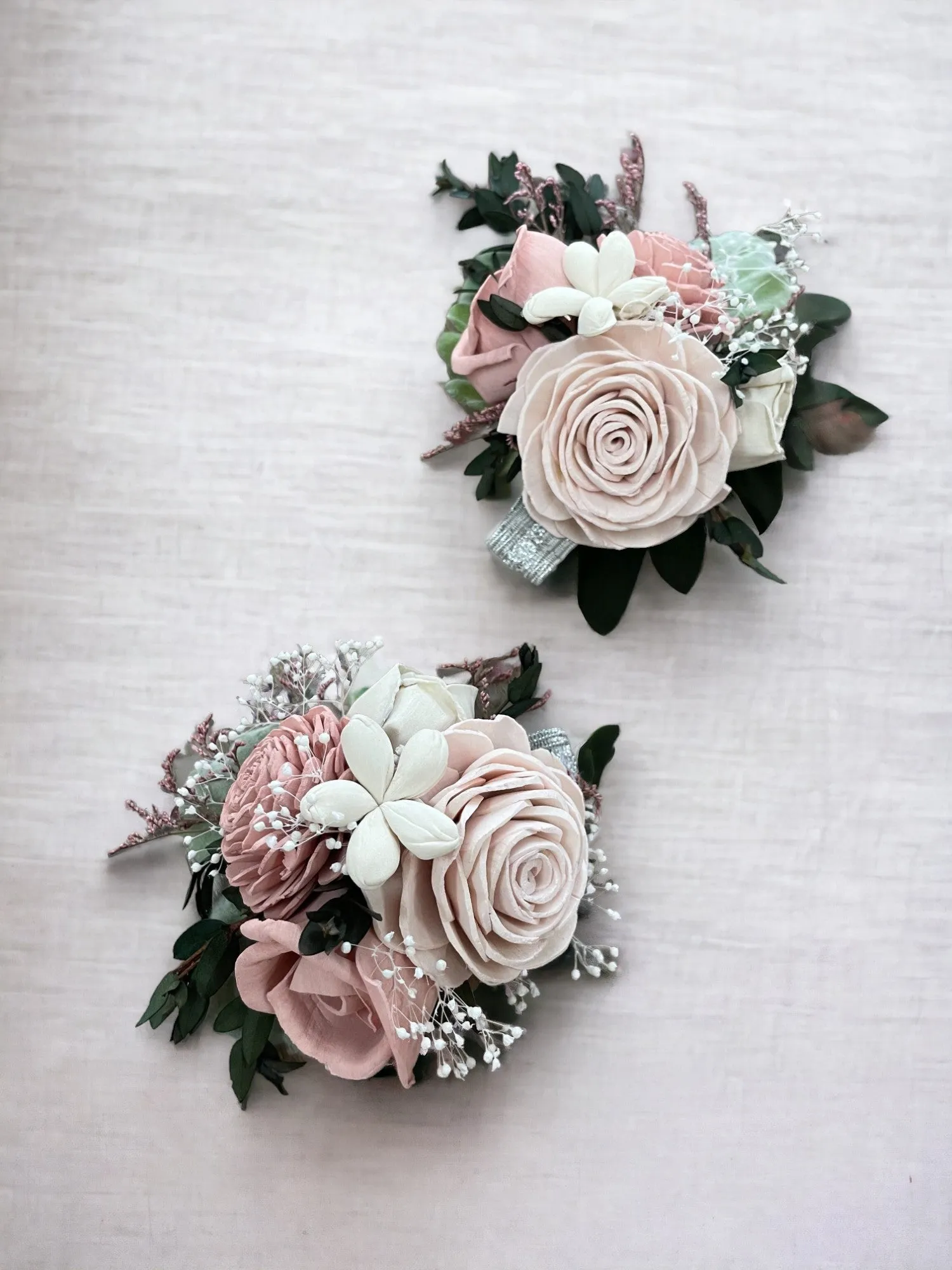 Blushing Rose Wrist Corsage