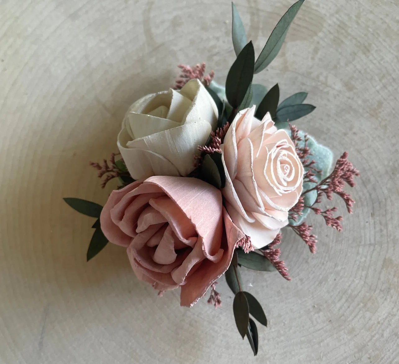 Blushing Rose Wrist Corsage