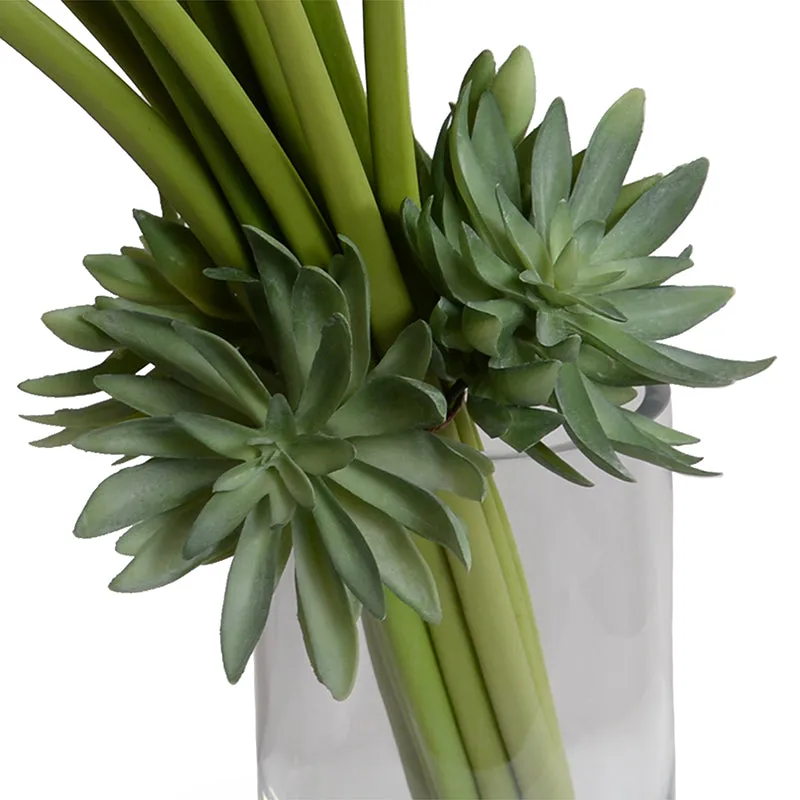 Calla Lily with Succulent Collar in Glass 30"H