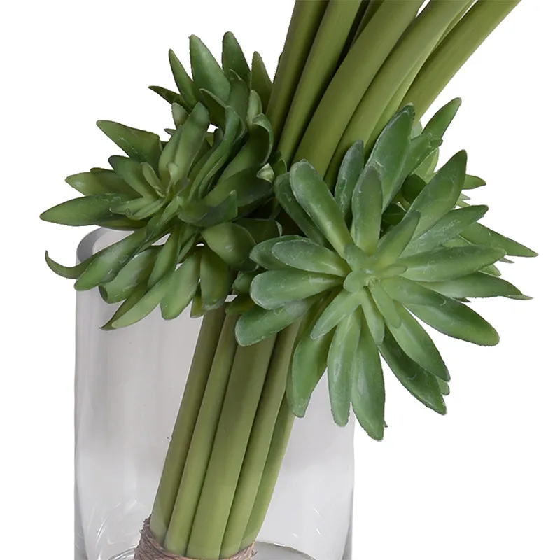 Calla Lily with Succulent Collar in Glass 30"H