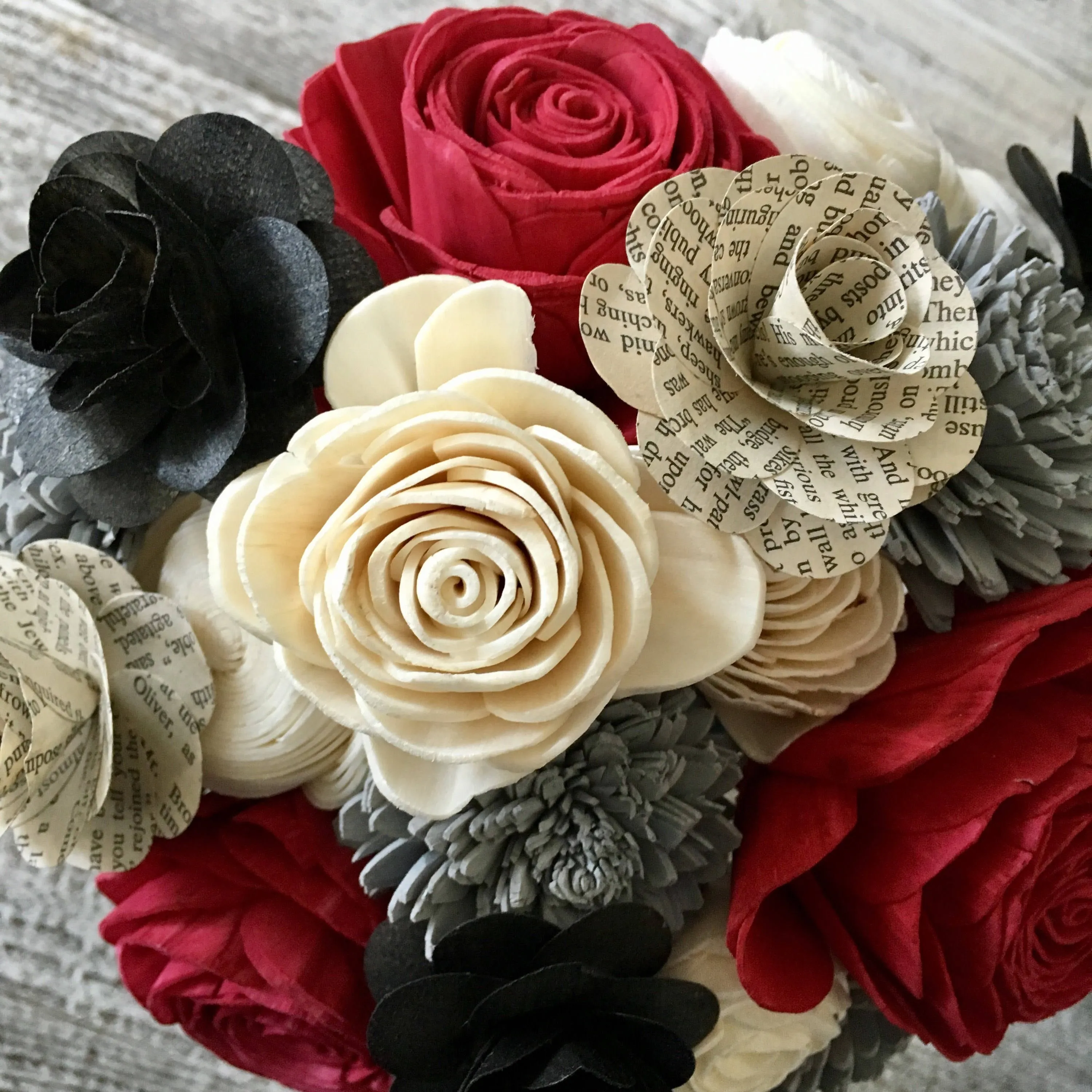 Classy Book Page Flower Bouquet