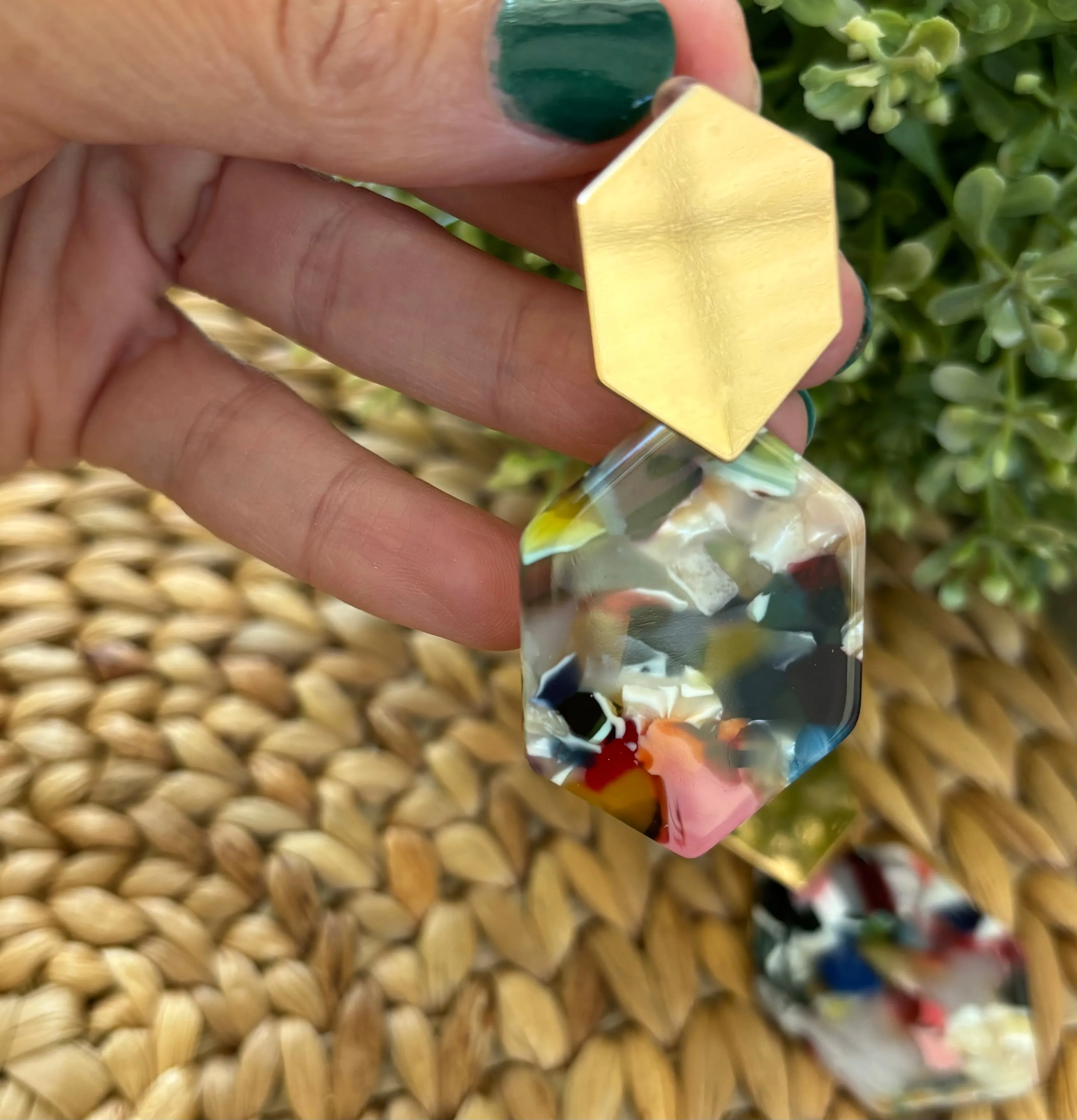 Colorful Resin Earrings