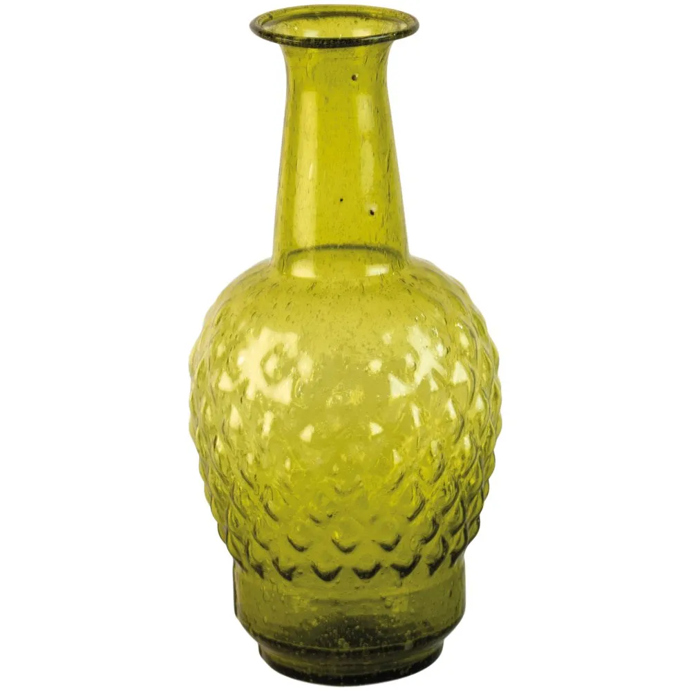 Colourful Recycled Glass Vase - Jade E