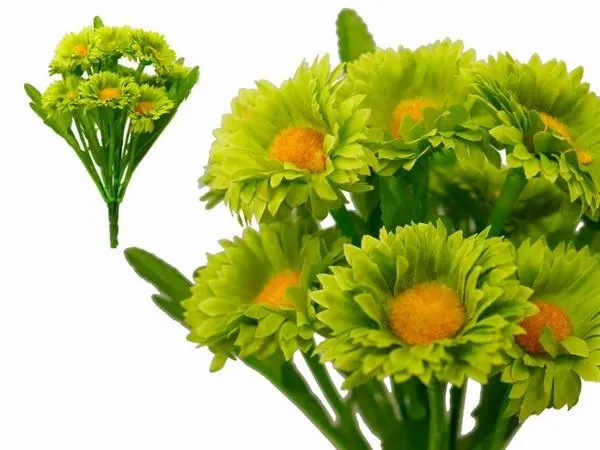 Common Daisy Bush Artificial Silk Flowers - Lime Green