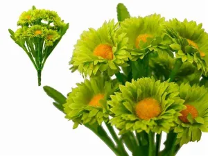 Common Daisy Bush Artificial Silk Flowers - Lime Green