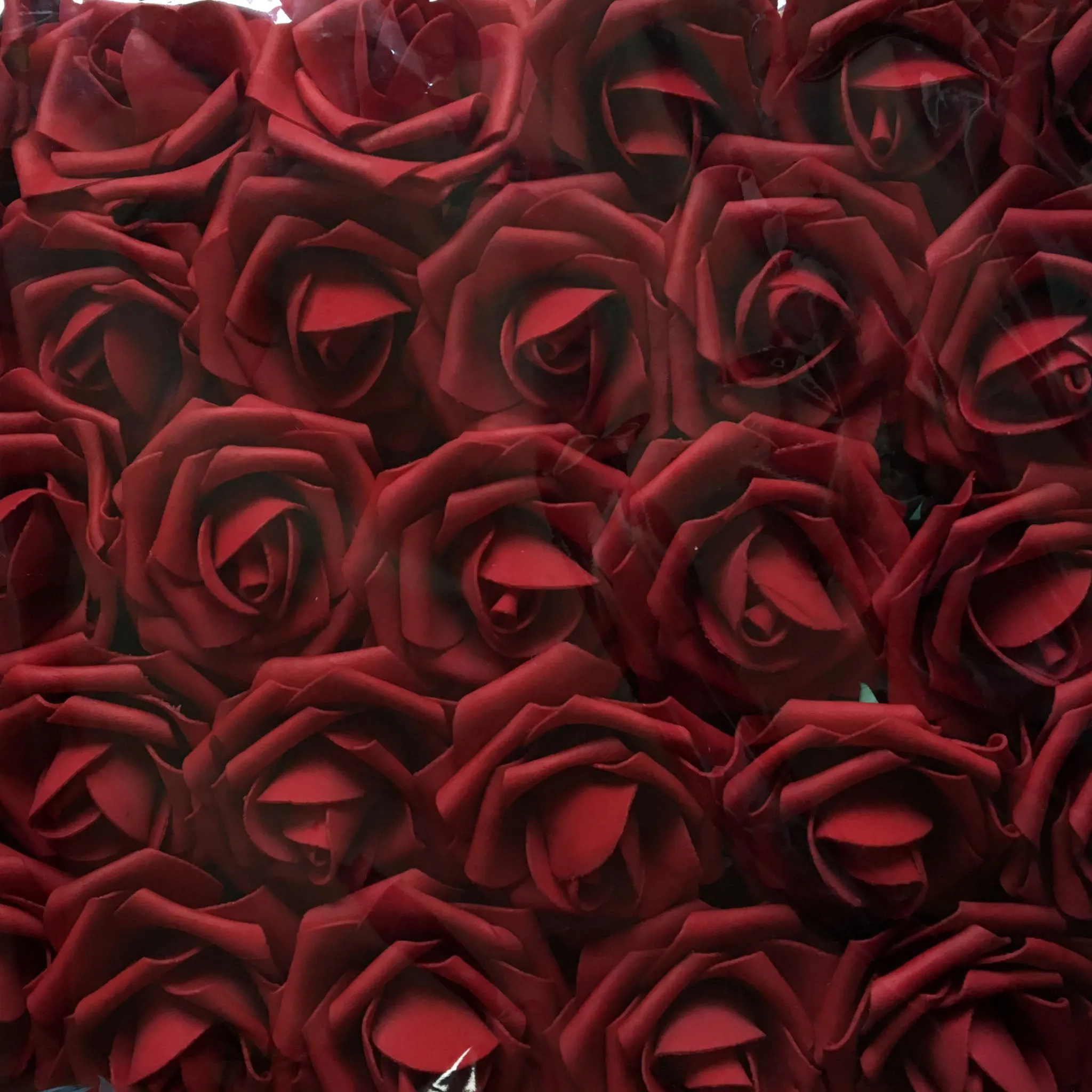 Dark Red Wedding Flowers 50 Ruby Red Roses for Craft