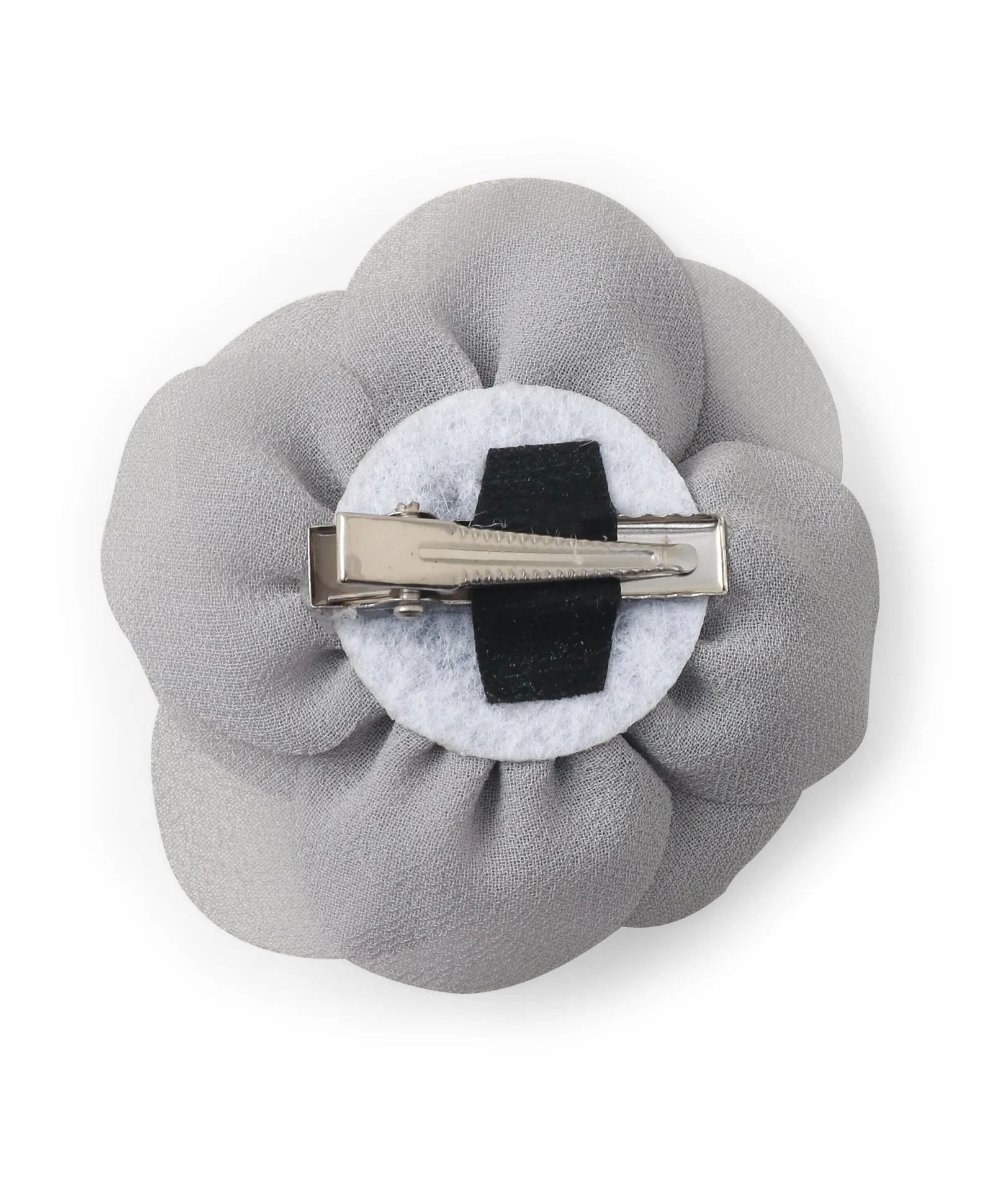 Delicate Rose Alligator Clip - Grey