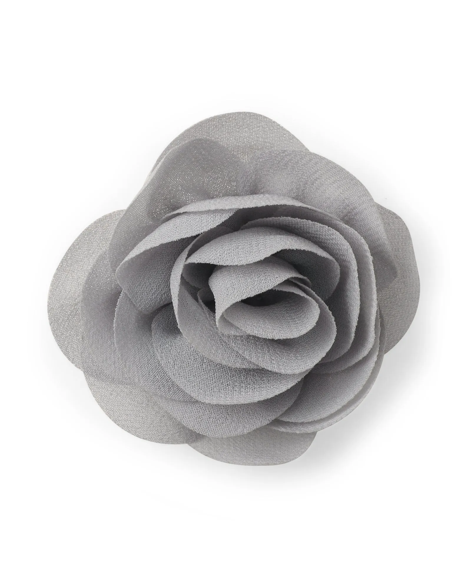 Delicate Rose Alligator Clip - Grey