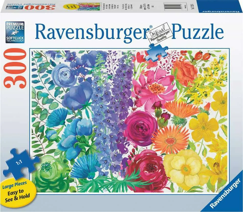 Floral Rainbow 300 pc Large Format Puzzle