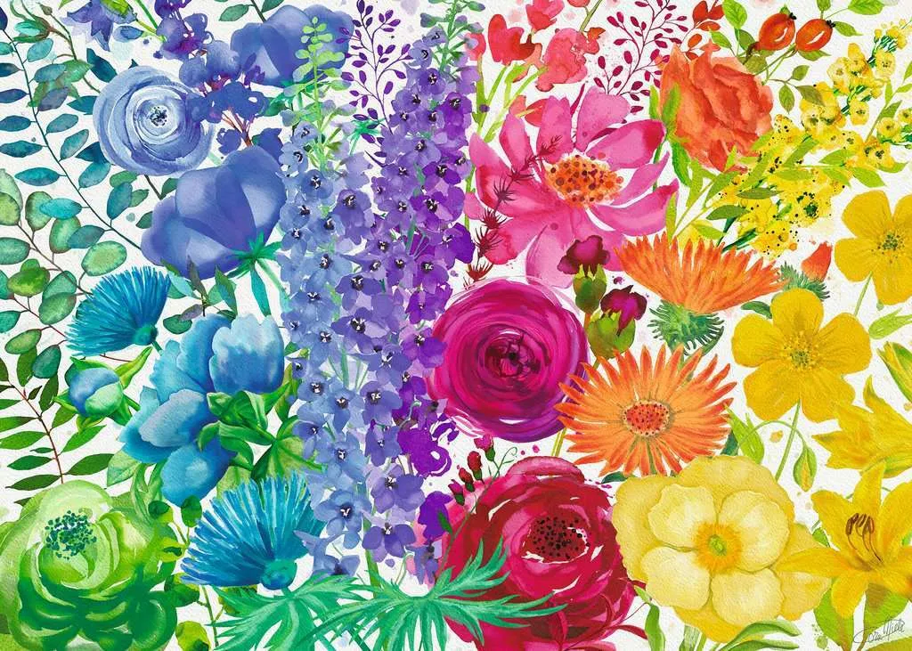 Floral Rainbow 300 pc Large Format Puzzle