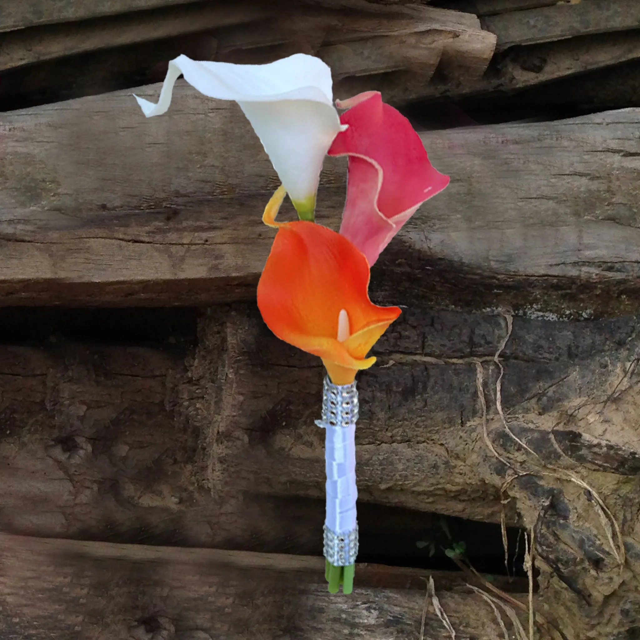 Flower Girl Bouquet Orange Fuchsia Lily Bouquet