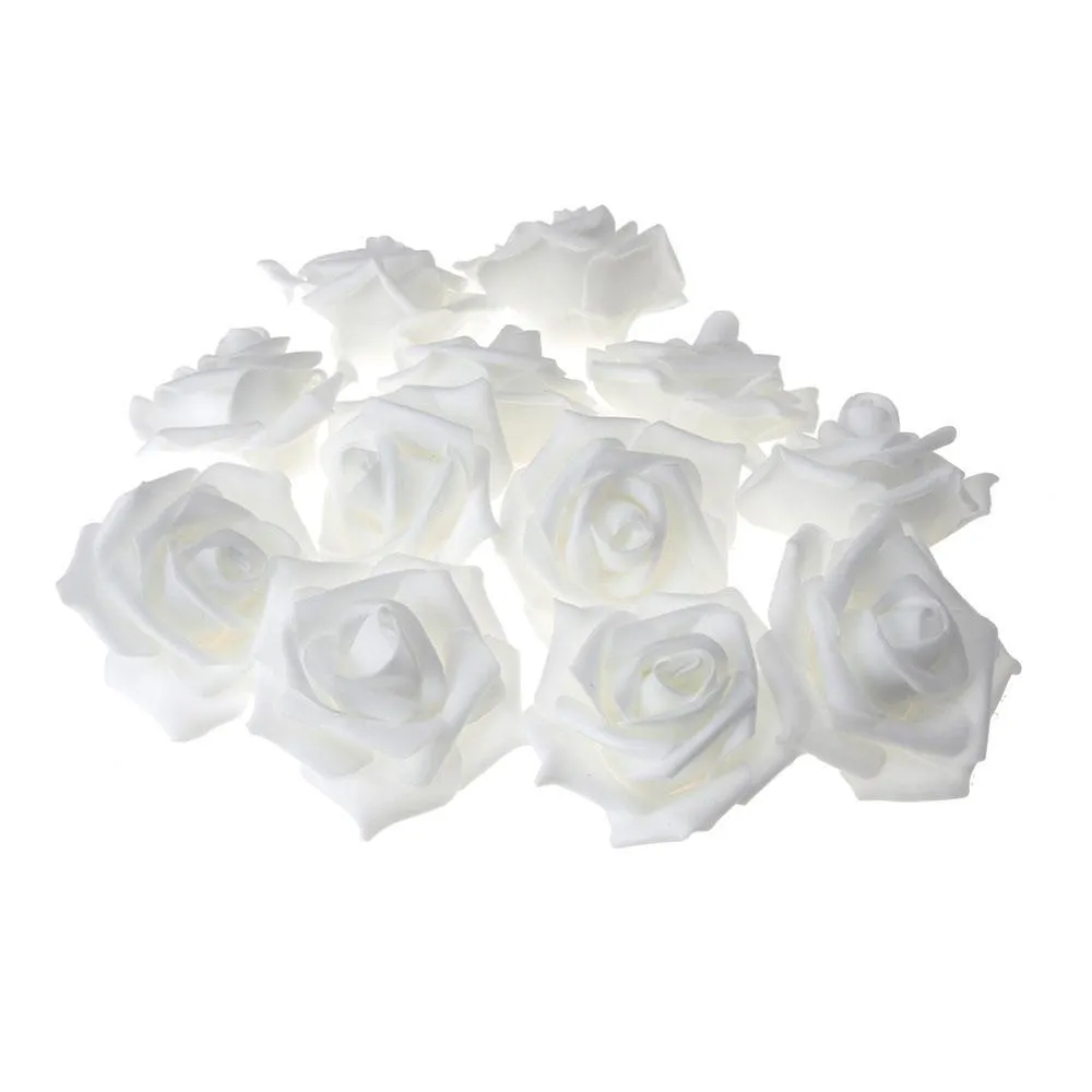 Foam Roses Flower Head Embellishment, 3-Inch, 12-Count