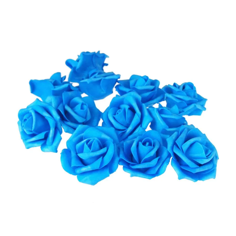 Foam Roses Flower Head Embellishment, 3-Inch, 12-Count