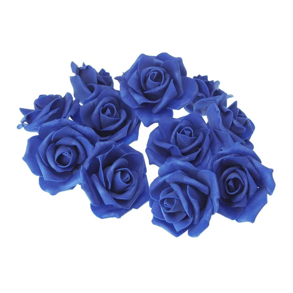 Foam Roses Flower Head Embellishment, 3-Inch, 12-Count