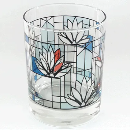 Frank Lloyd Wright Waterlilies DOF Glasses (Set of 2)