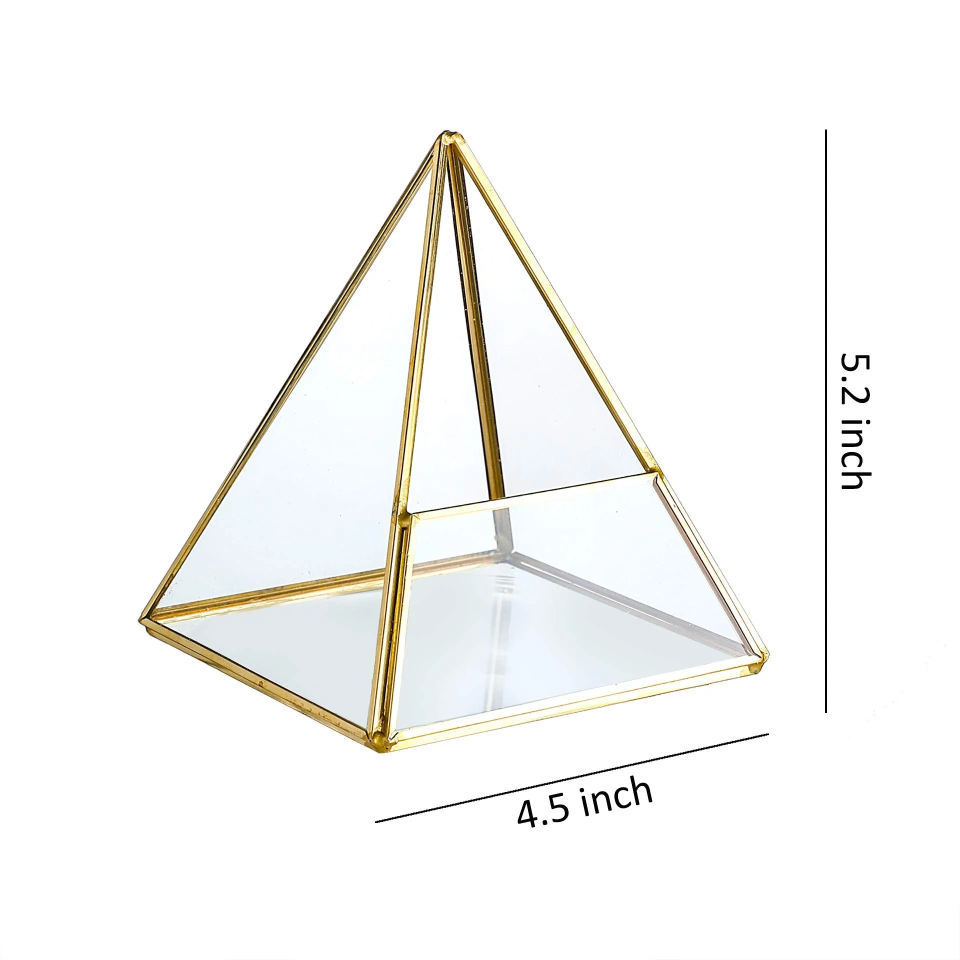 Glass Geometric Terrarium Container 4.5X5.2 inch and 4.3X3.7 inch Glass Terrarium