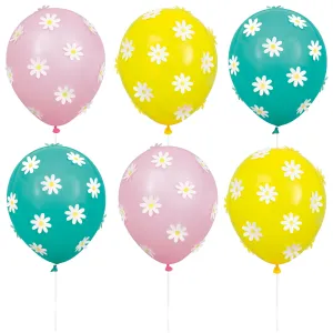 Groovy Party Daisy Flower Decal & Latex Balloon Kit For All Parties