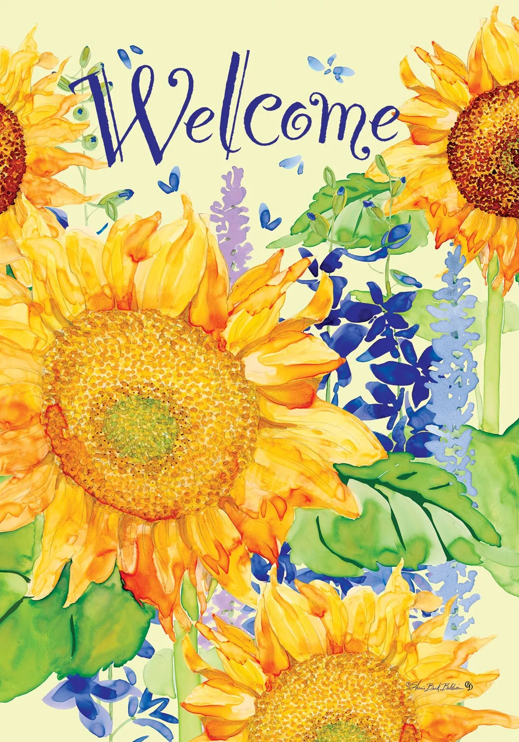 Happy Sunflowers Garden Flag