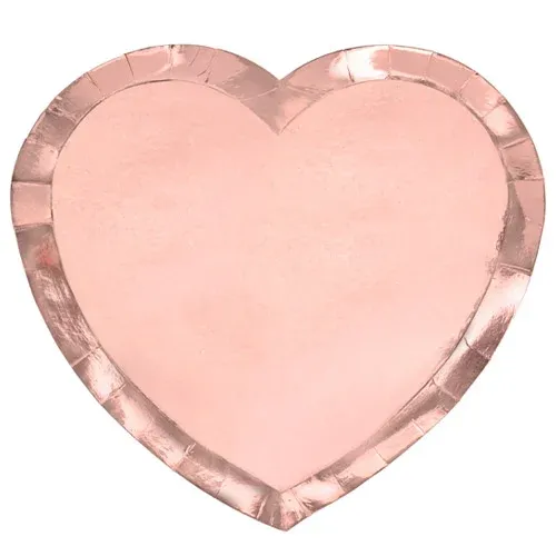 Heart Plates - Rose Gold (6 Pack)