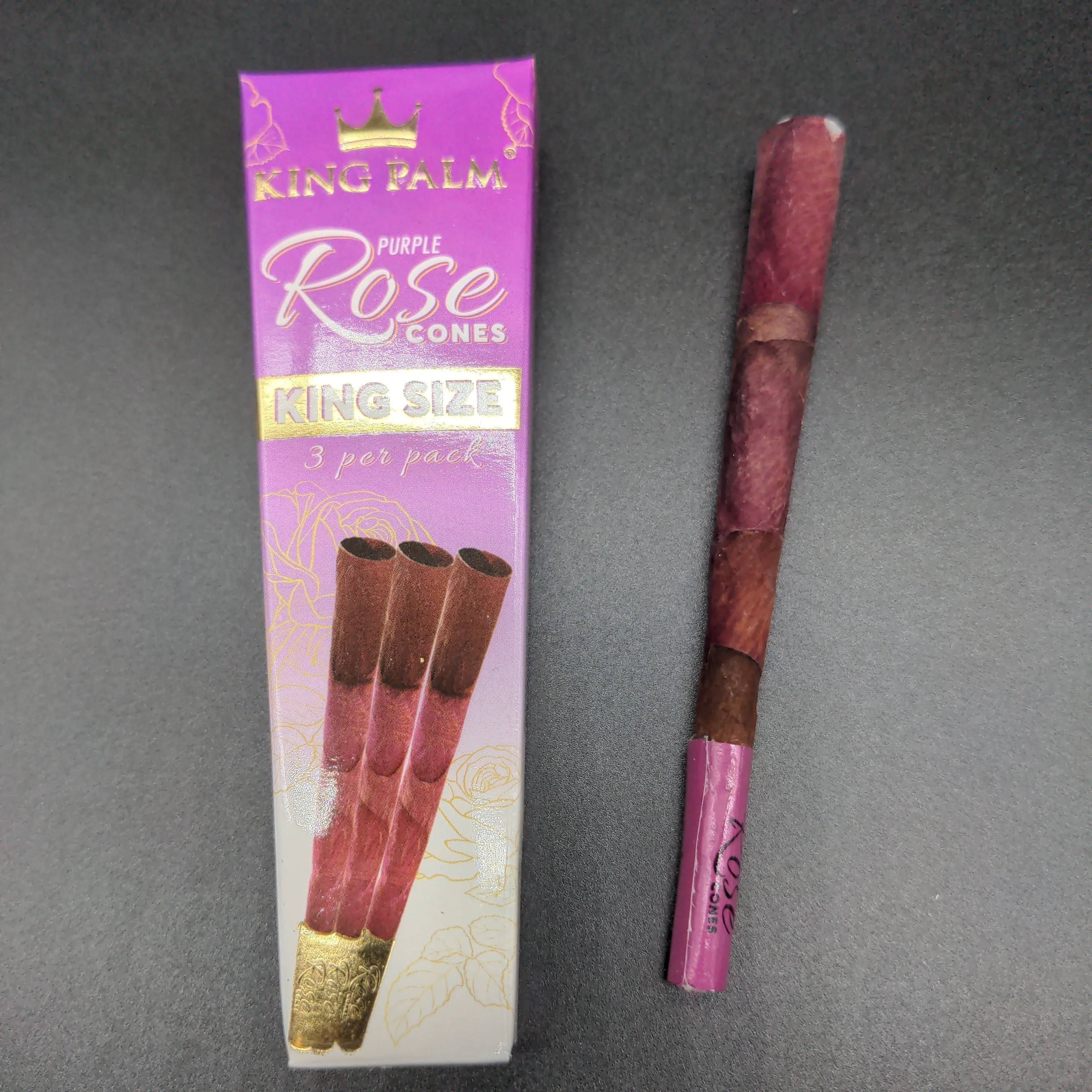 King Palm Purple Rose Cones - 3 Pack