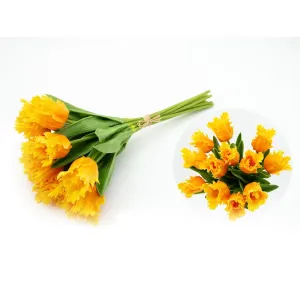 Light Orange Real Touch Parrot Tulip Bundle Stems