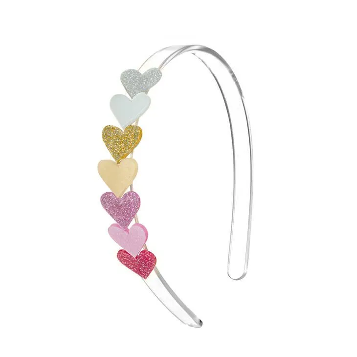 Lilies & Roses Centipede Heart Headband - Pearl Shades