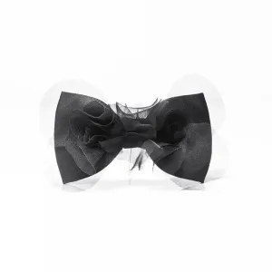 Men's Noble Classic Black Organza Bow Tie