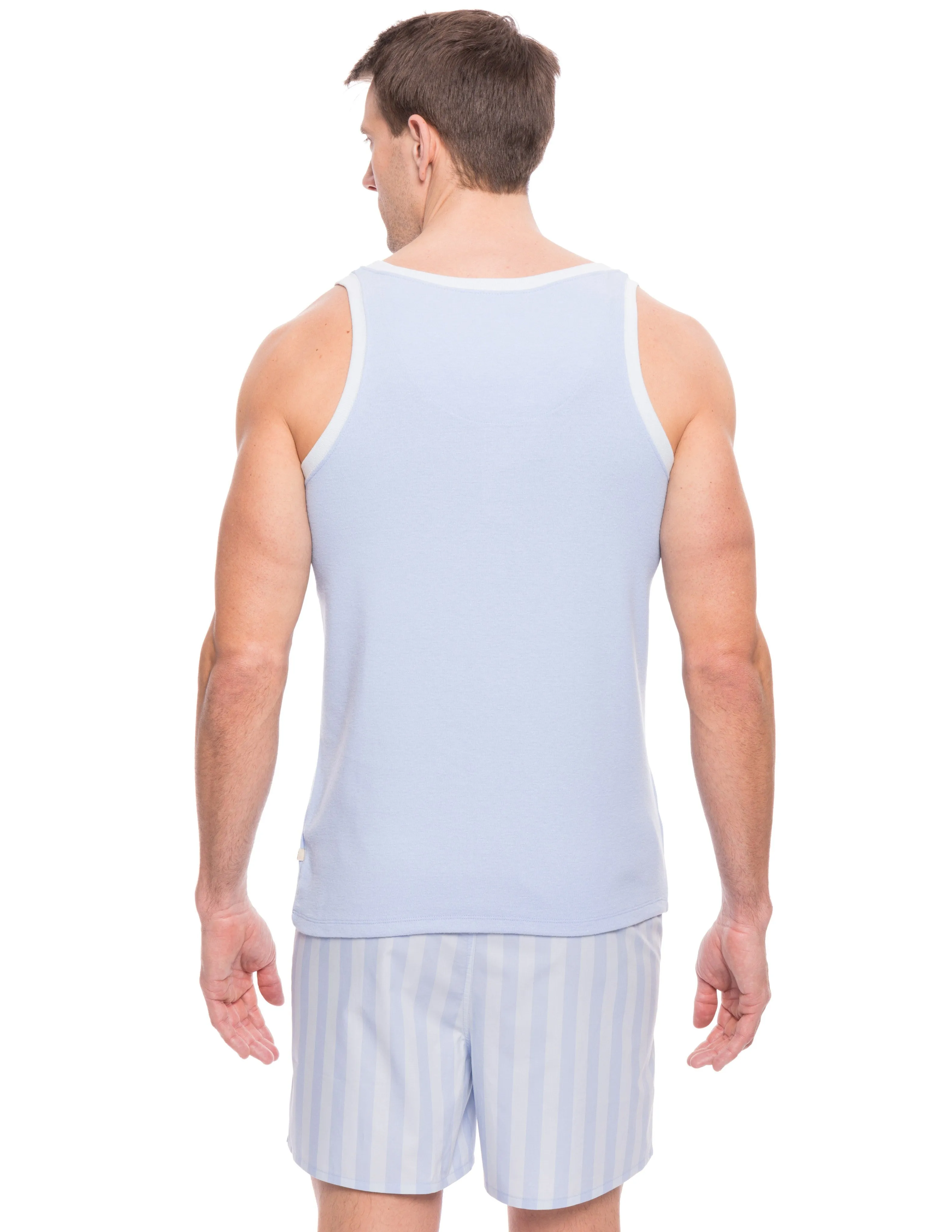 Men's Premium Cotton Boxer Tank Top Lounge Set