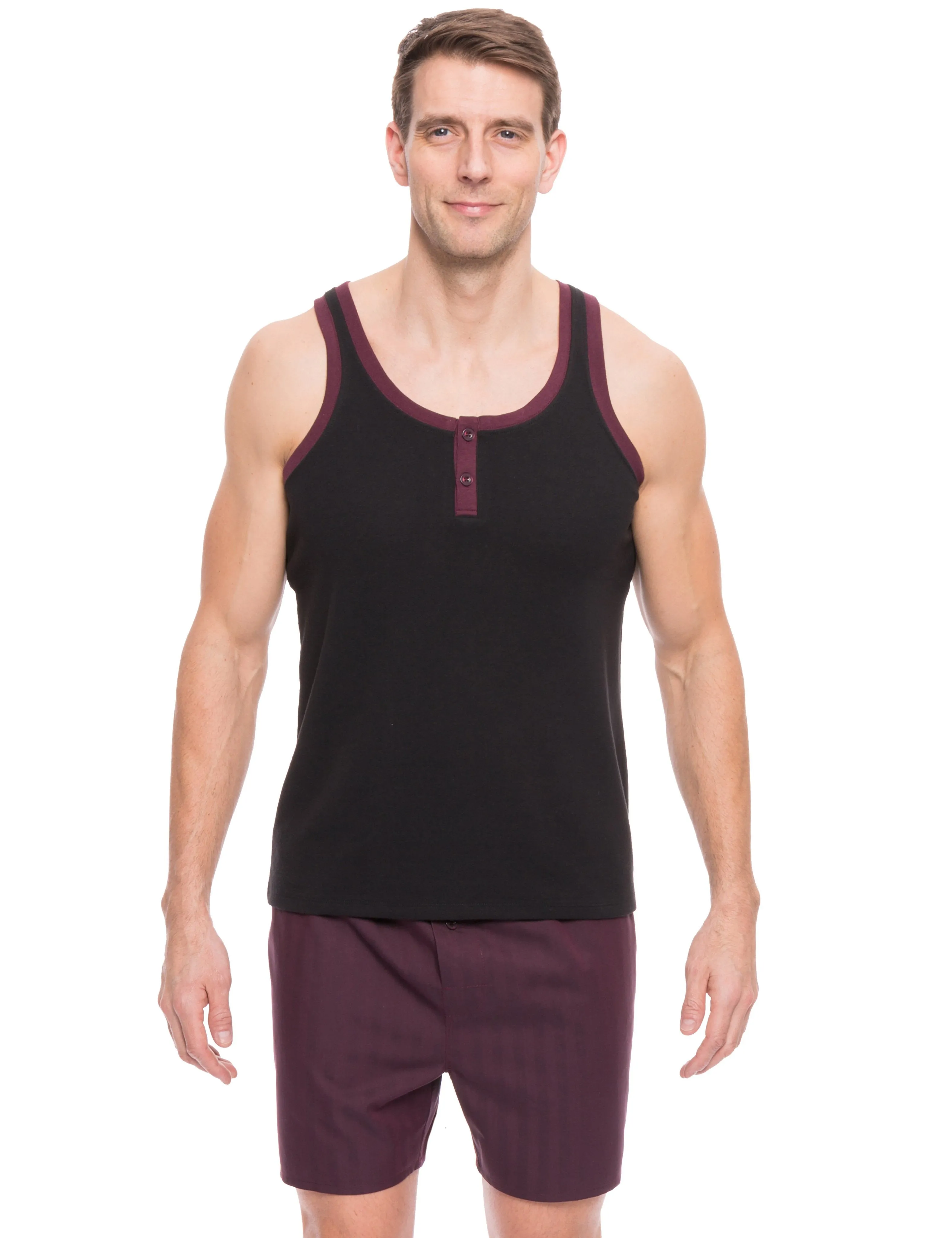 Men's Premium Cotton Boxer Tank Top Lounge Set