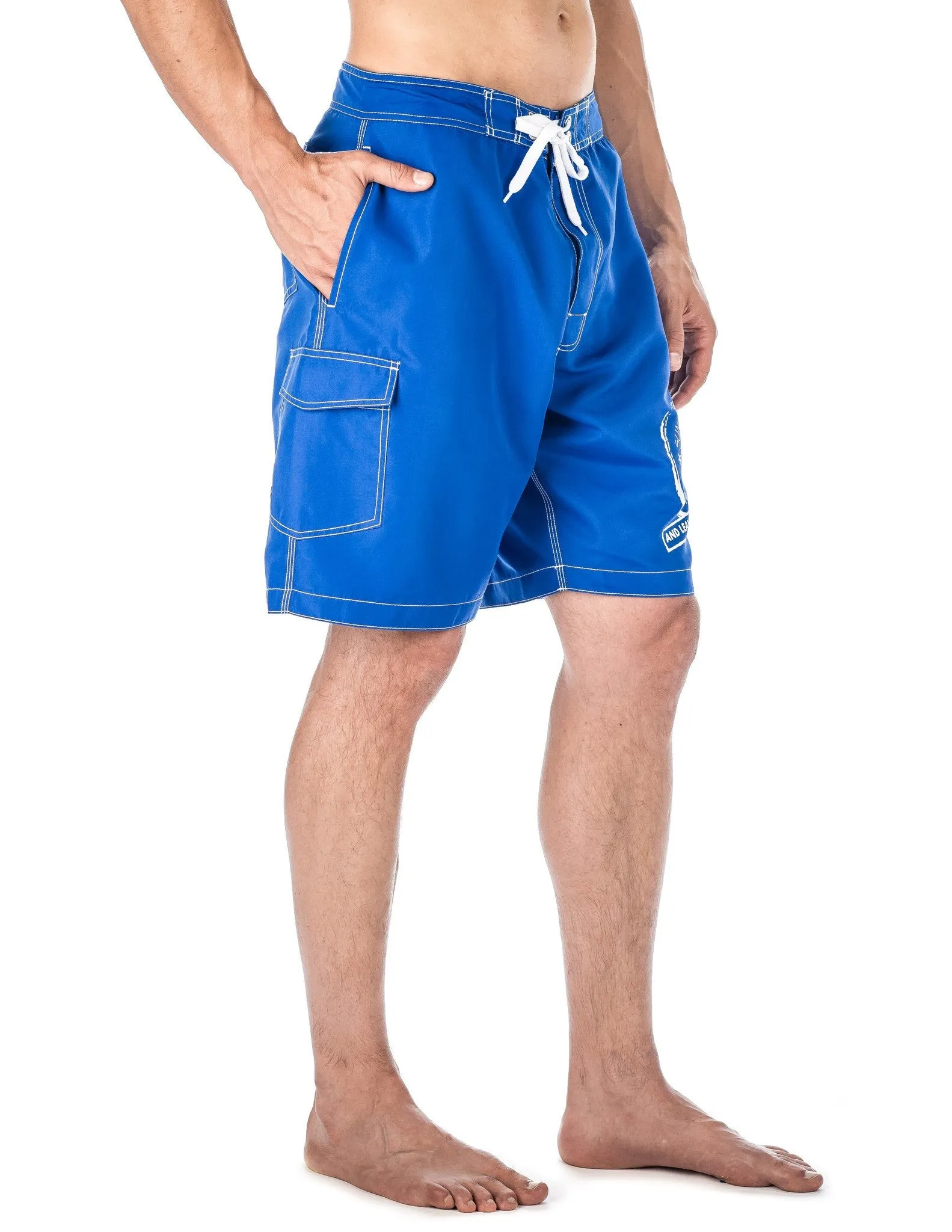 Men's Premium Swim Boardshorts - With Beach Attitude Stamps