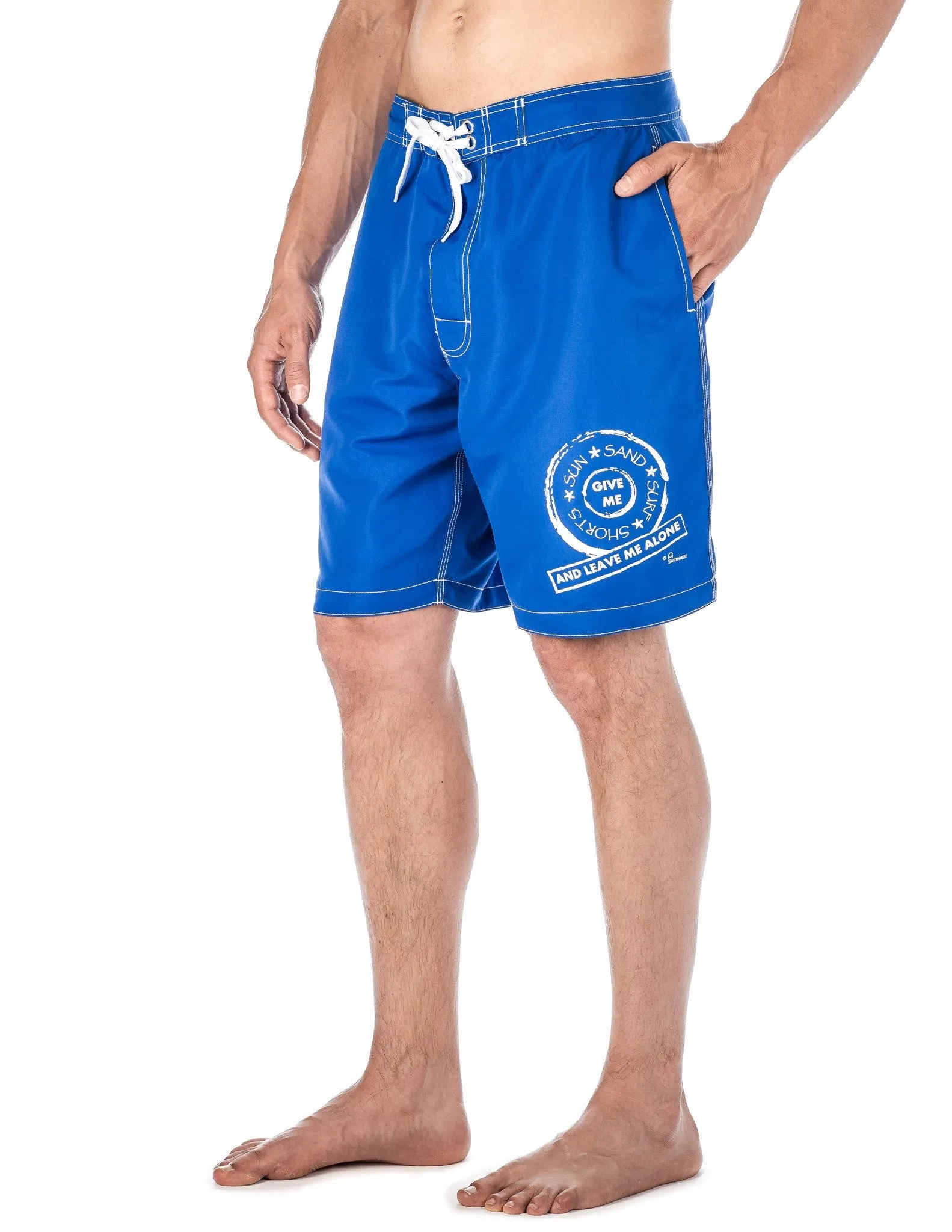 Men's Premium Swim Boardshorts - With Beach Attitude Stamps