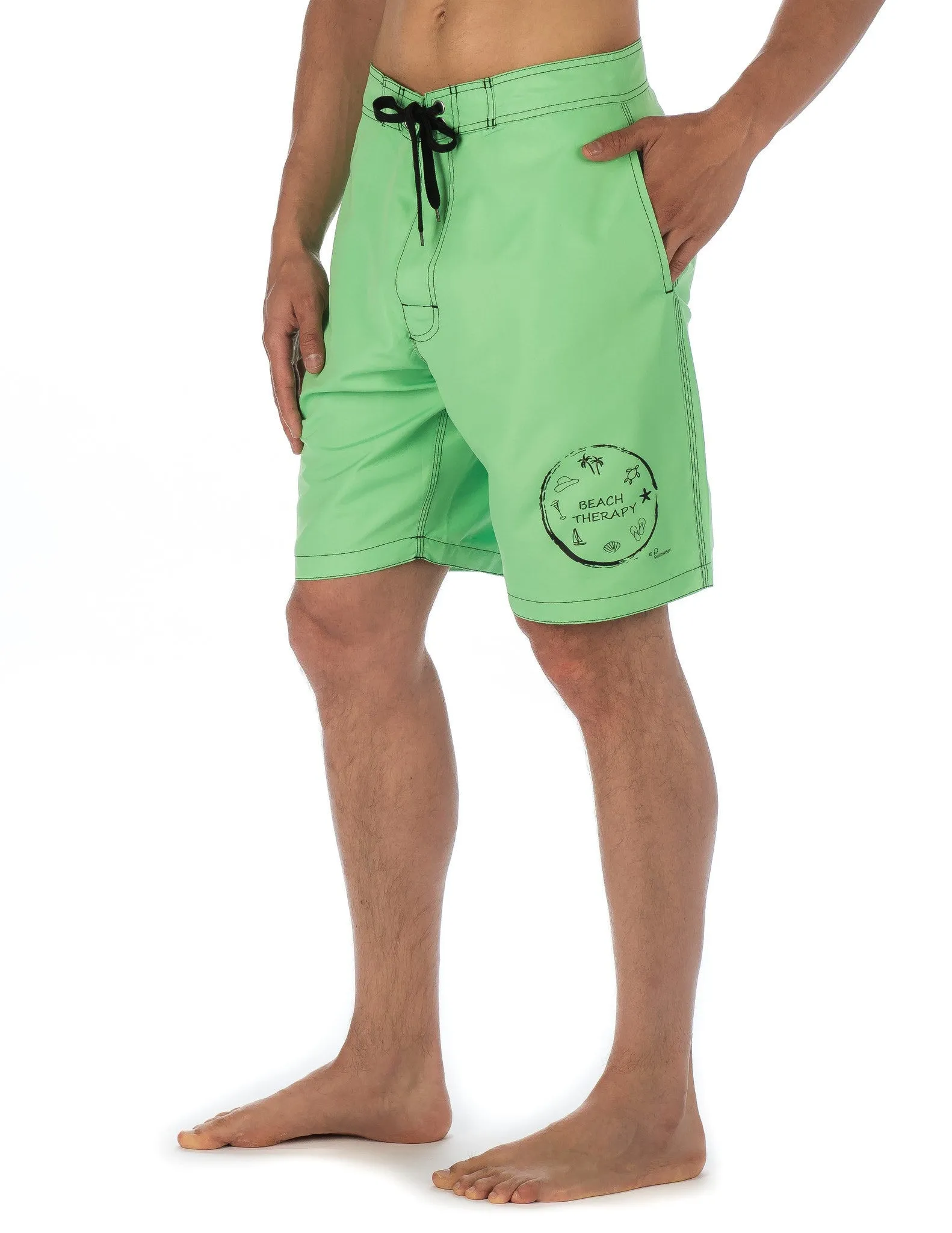 Men's Premium Swim Boardshorts - With Beach Attitude Stamps